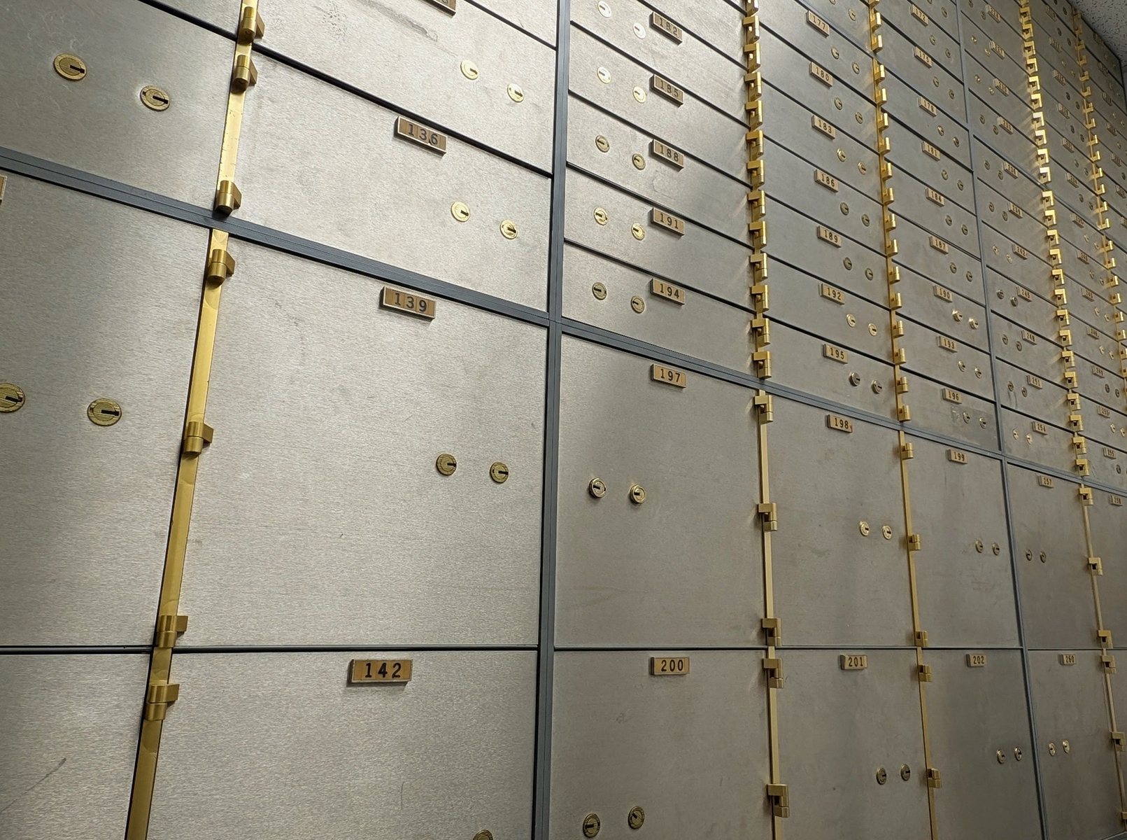 safe deposit boxes