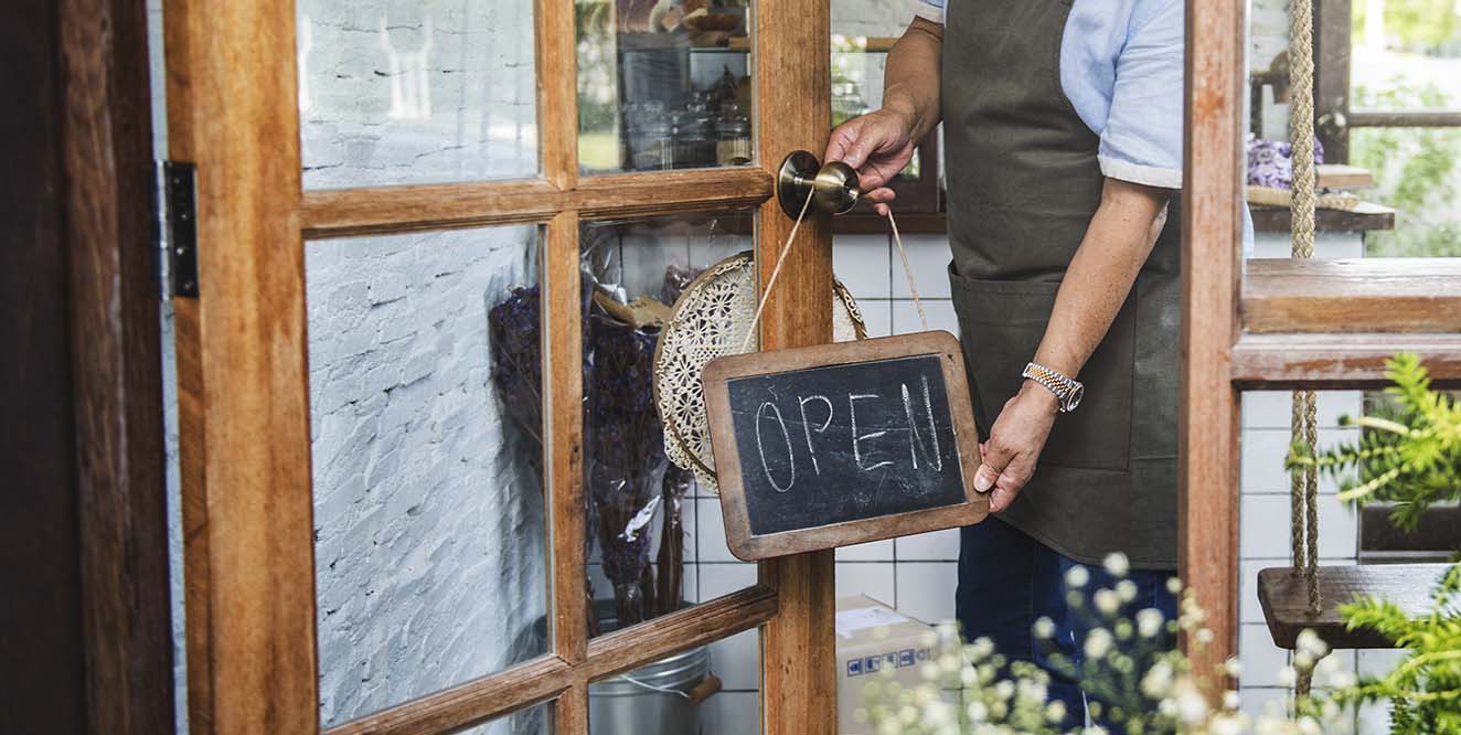 open sign on small business