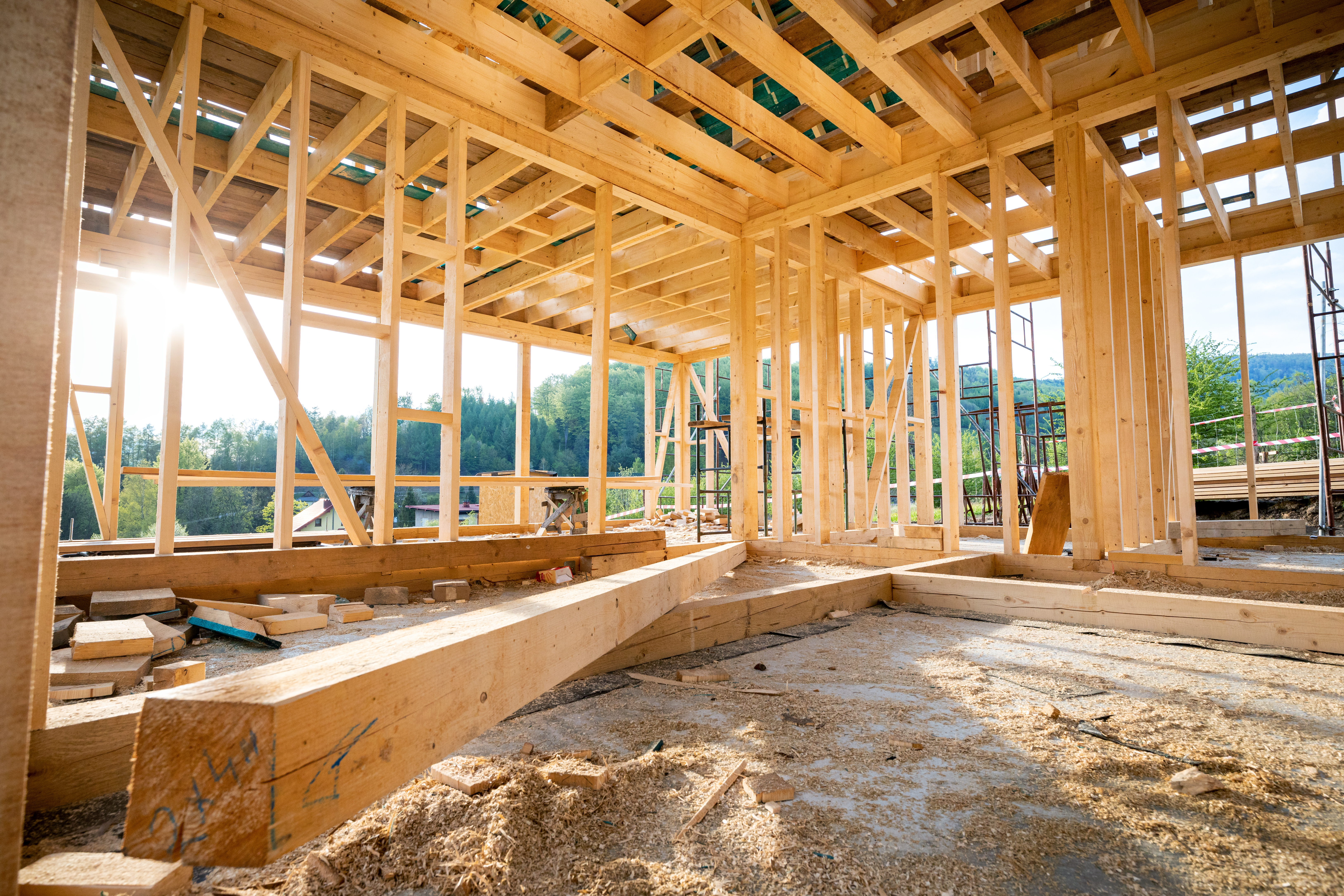 new construction of a building