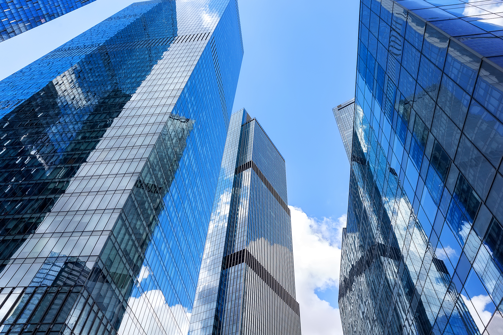 sky scrapers with blue sky